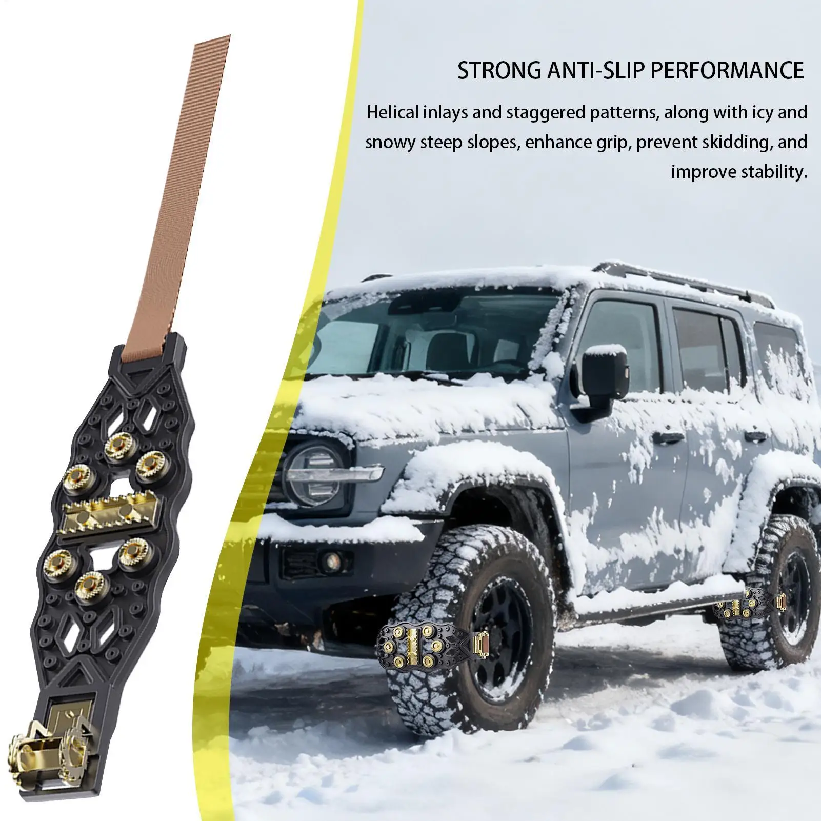 Car Snow Chains Tire Anti Slip Chains Heavy Duty Traction Device Winter Ice Road Safety for SUV Truck Pickup Winter Driving