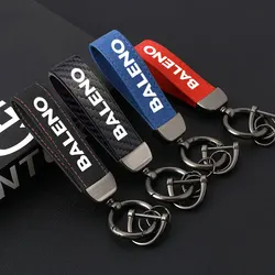 Auto Sleutelhanger Echt Lederen Sleutelhanger Pure Kleur Gesp Luxe Sleutelhanger Cadeau Auto Sleutelhanger Voor Suzuki Baleno Auto Accessorie