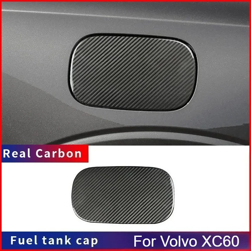 

For Volvo XC60 Real Dry Carbon Fiber Decoration Fuel Tank Cap (2018-2020 Models) Car Exterior Modification Accessories