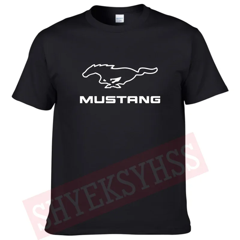 

2024 Summer Men's T Shirt Mustang Muscle Car Printed Top Men's TShirt Fashion Short Sleeve Sports Fans T-Shirt