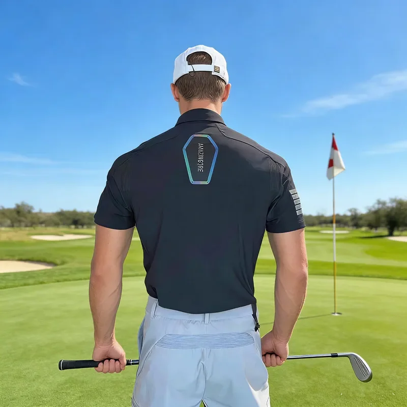 Fashion Business Casual Short Sleeve Men's Golf Wear 2026 Summer New Golf T-shirt High Quality Golf Clothing Men Polo Shirt