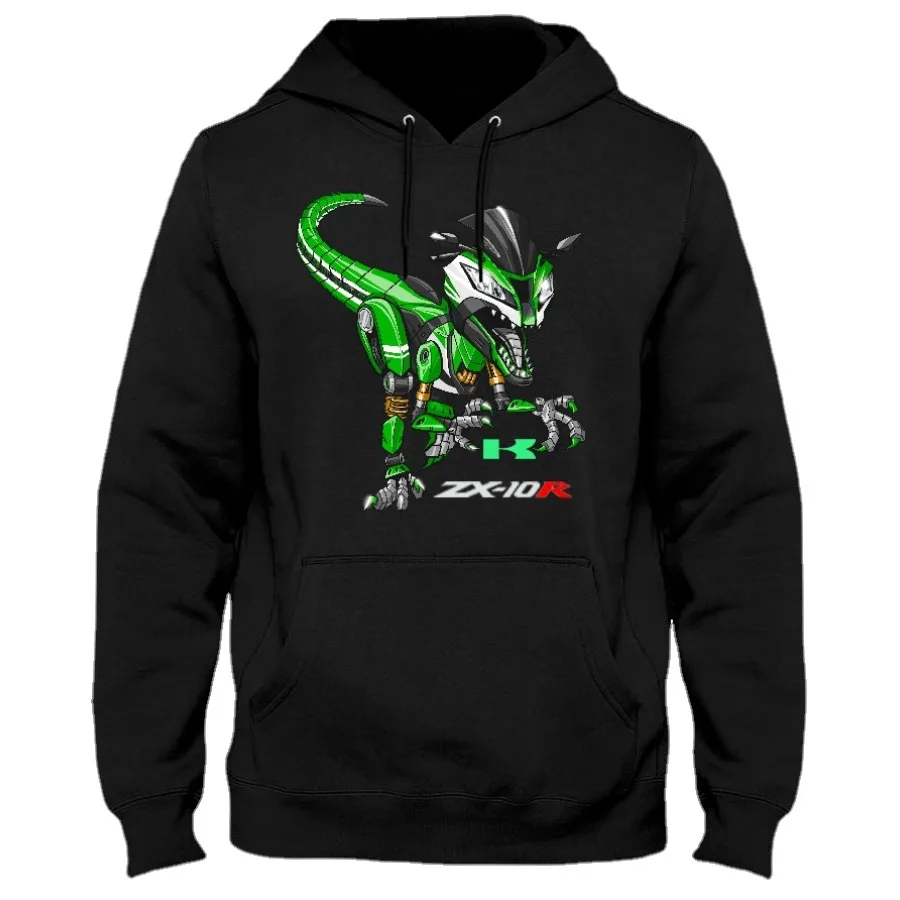 

Classic Japanese Motorcycle ZX-10R Raptor Inspired Pullover Hoodie New 100% Cotton Comfortable Casual Mens Clothing Streetwear