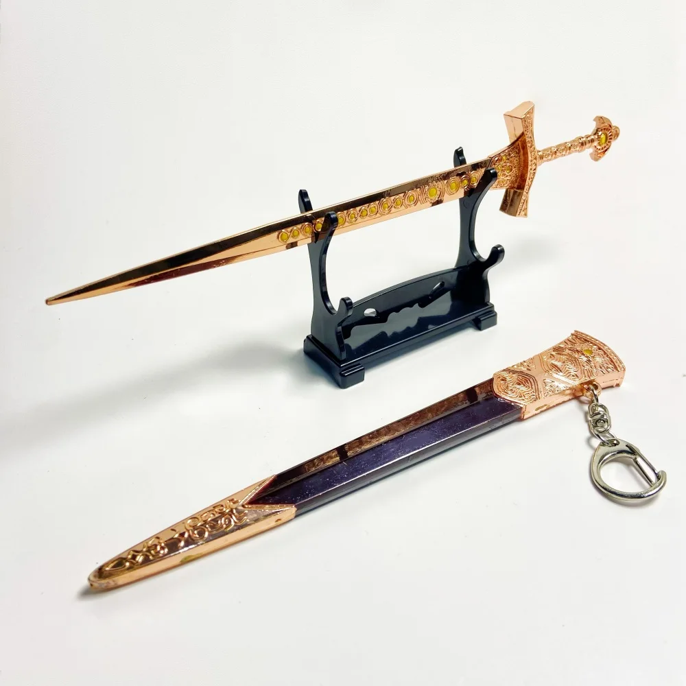 8.3인치 엘든 링 메탈 카타나 검 닌자 나이프 오리지널 사무라이 검 일본 카타나 코스프레 소품 장난감