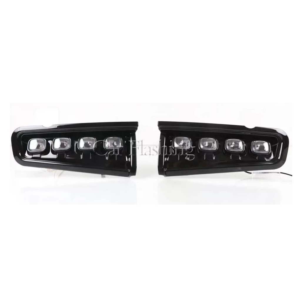 Suitable for Ford 21-22 Lima Bronco daytime running lights Modifi cation LED flow steering bumper front fog light accessory