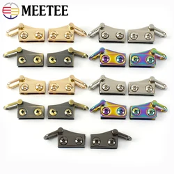 Meetee-バッグ用メタルイヤーショルダーストラップ、ハングバックル、サイドクラスプフック、dリングフック、diyラゲッジアクセサリー、F1-25、20x10mm、2ペア、6ペア、10ペア
