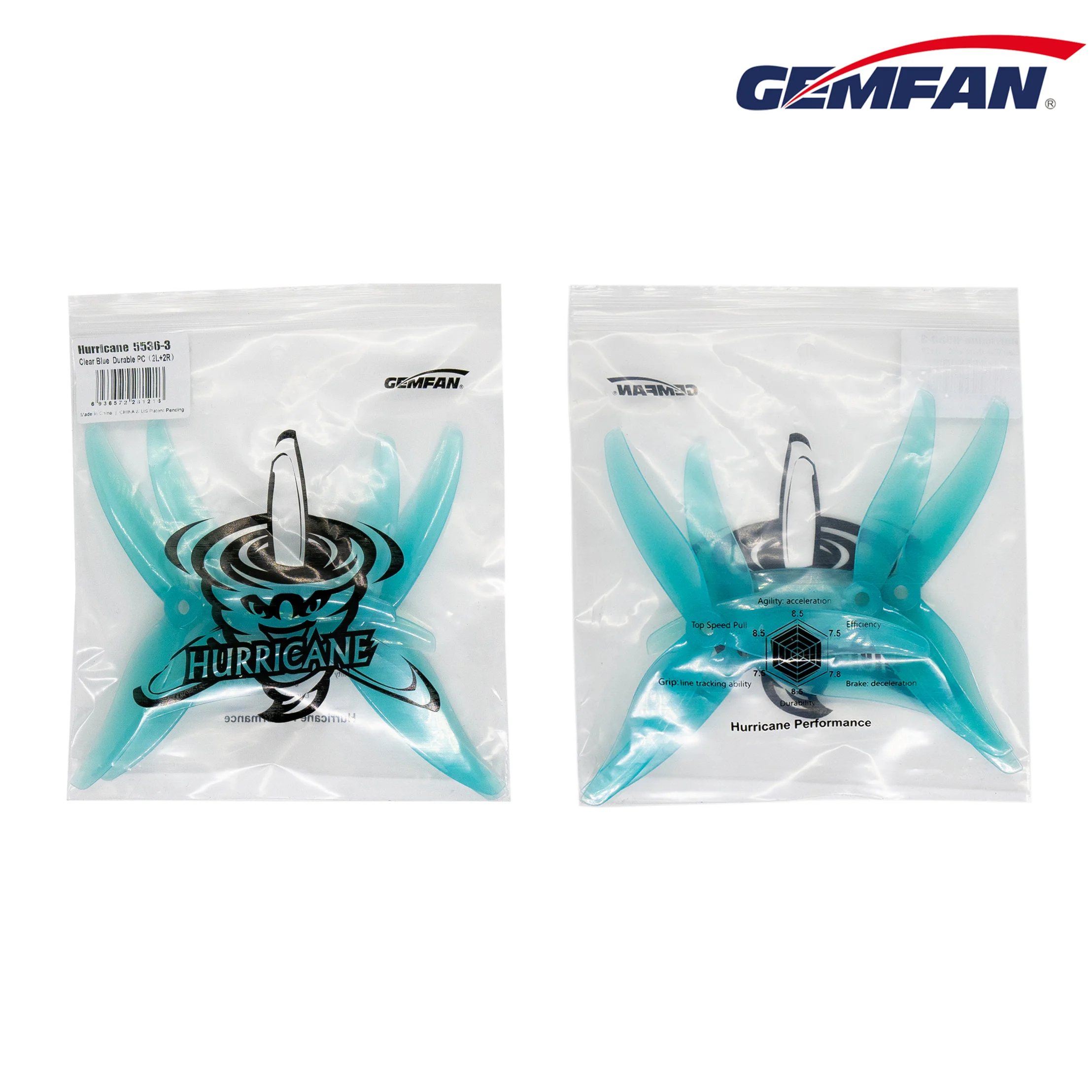 8 أزواج Gemfan إعصار 5536 3-شفرة 5.5 بوصة PC المروحة 2306 و فوق المحركات جبل M5 ل RC FPV 5.5 بوصة زهرة Drone