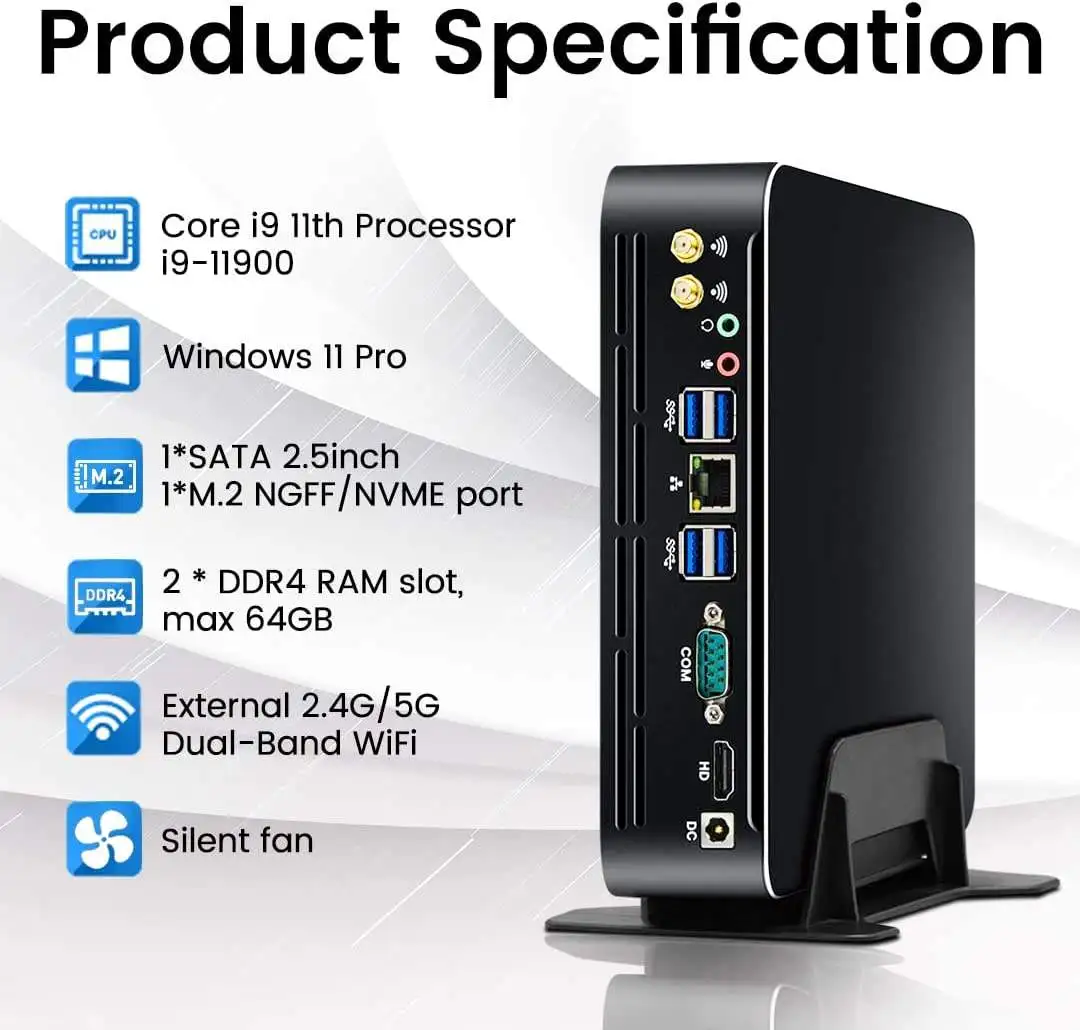 Core i9-9880H Mini Host Mini Office Desktop Assembly Computer Gaming Esports Mini Host Palm PC Mini PC