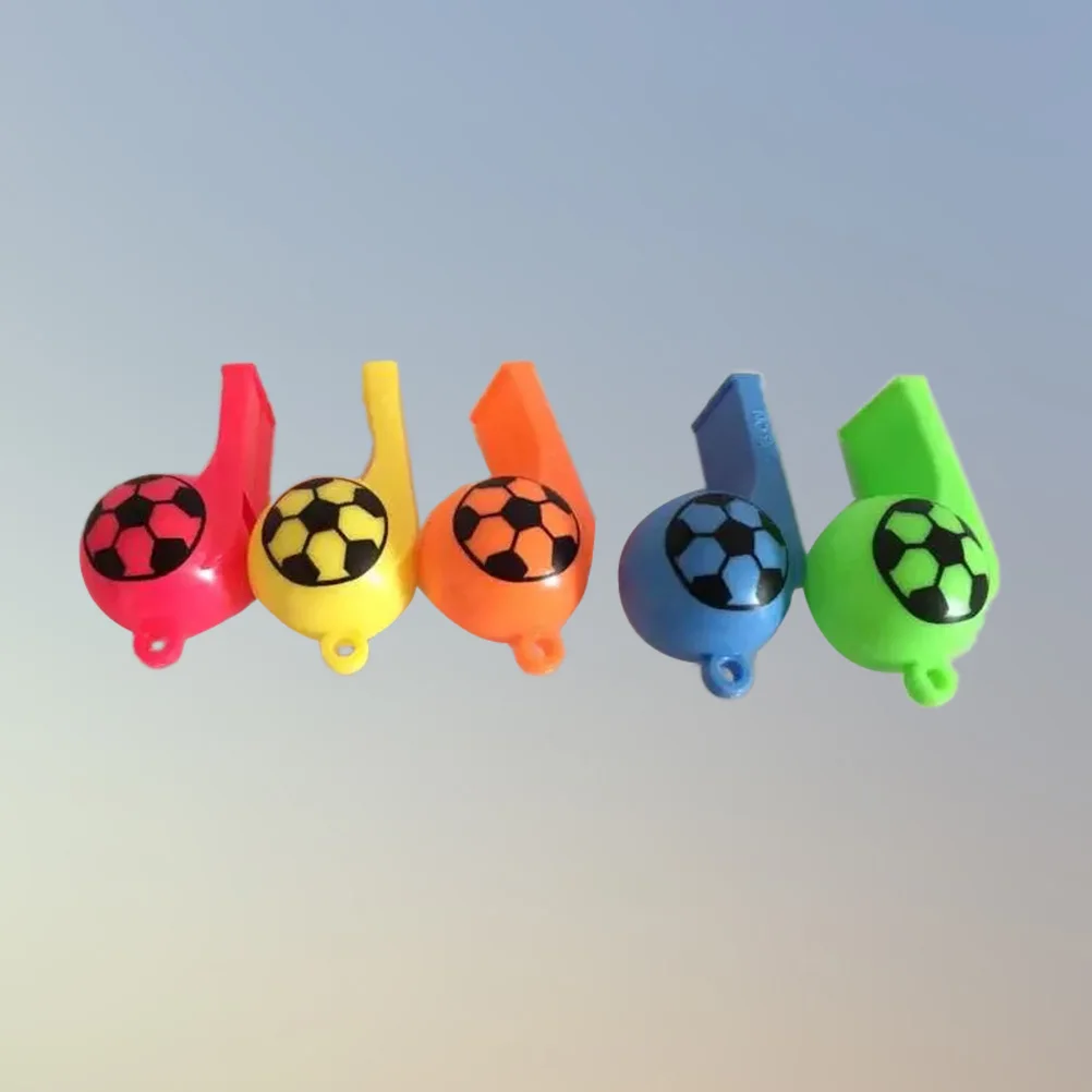 

12pcs Plastic Colorful Whistle Football Cheerleading Referee Whistle Kids Sports Whistle Toy for Sports Outdoor Activity