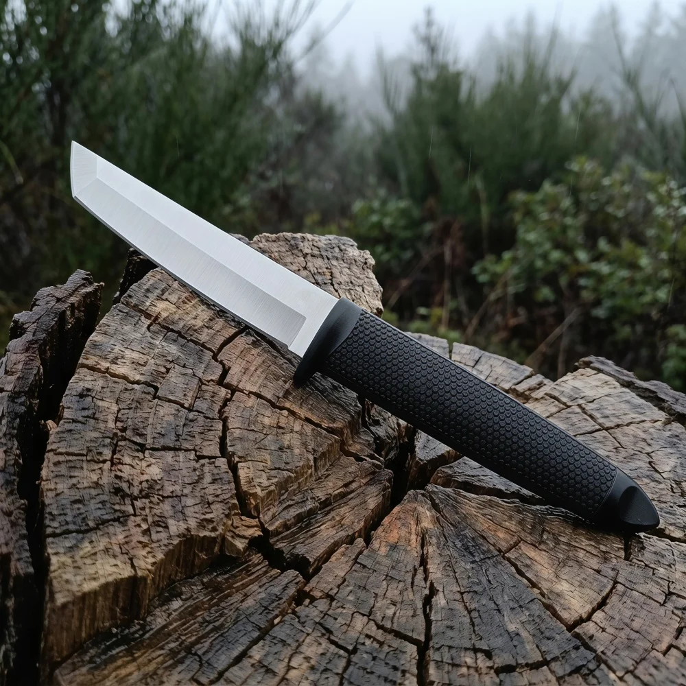 20TL Outdoor Straight Fixed Blade Knife Nylon Fiber Handle Portable Outdoor Bushcraft Camping Cutting Tool