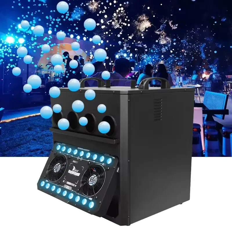 Large 4 Head 1500W 3000W LED Smoke Bubble Machine for Professional Audio Video and Lighting Weddings Bars DJ Parties Show