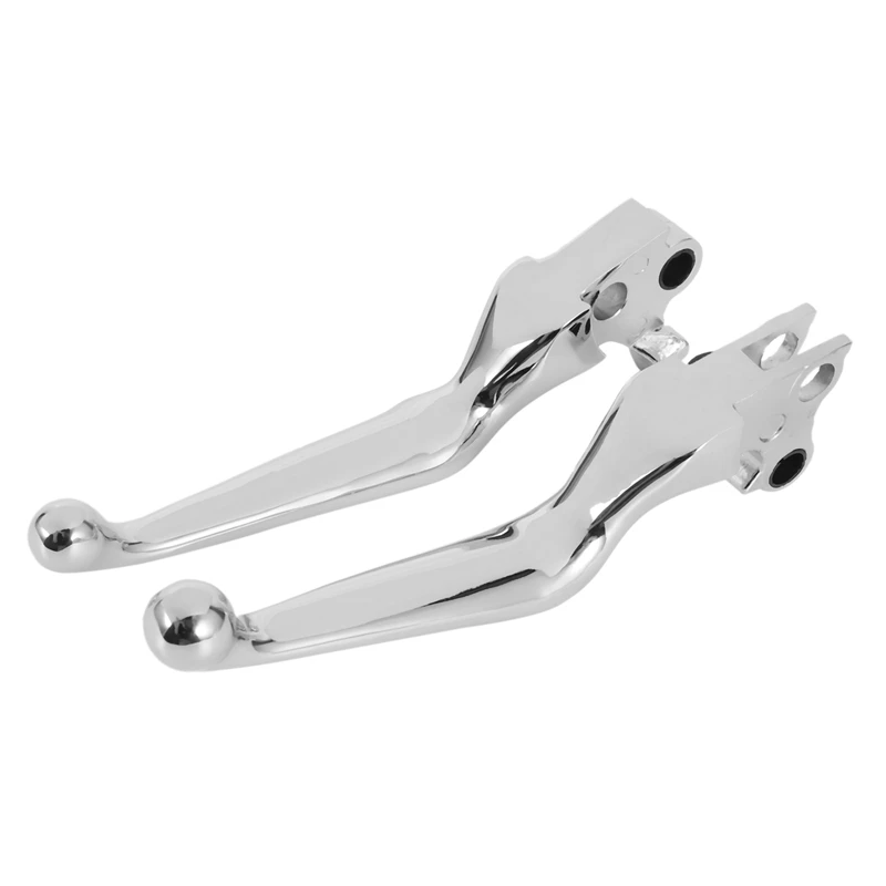 

1 Pair Chrome Brake Clutch Levers For Sportster Softail Dyna Touring Motorcycle