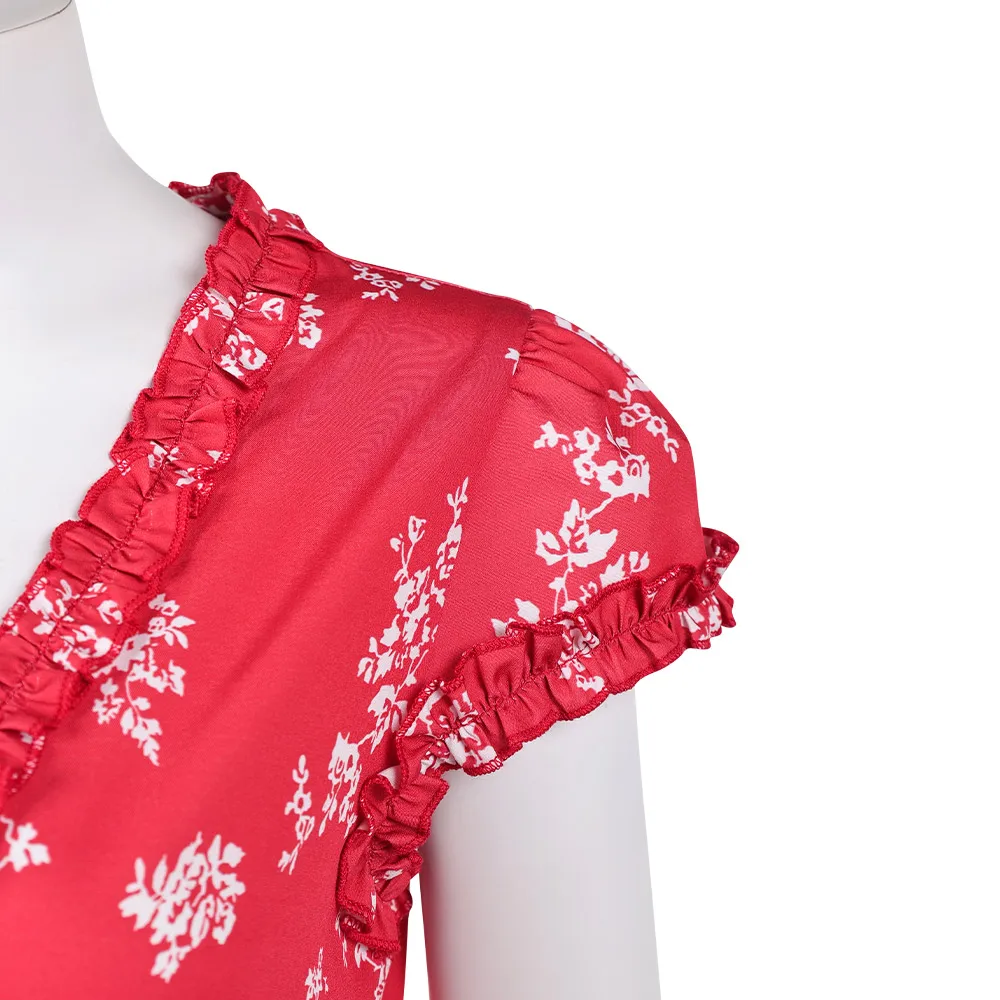 2016 التلفزيون Fleabag تأثيري Fleabag الملابس فساتين حمراء حزب تمويه لعب الأدوار هالوين زي كرنفال وتتسابق الدعاوى للنساء