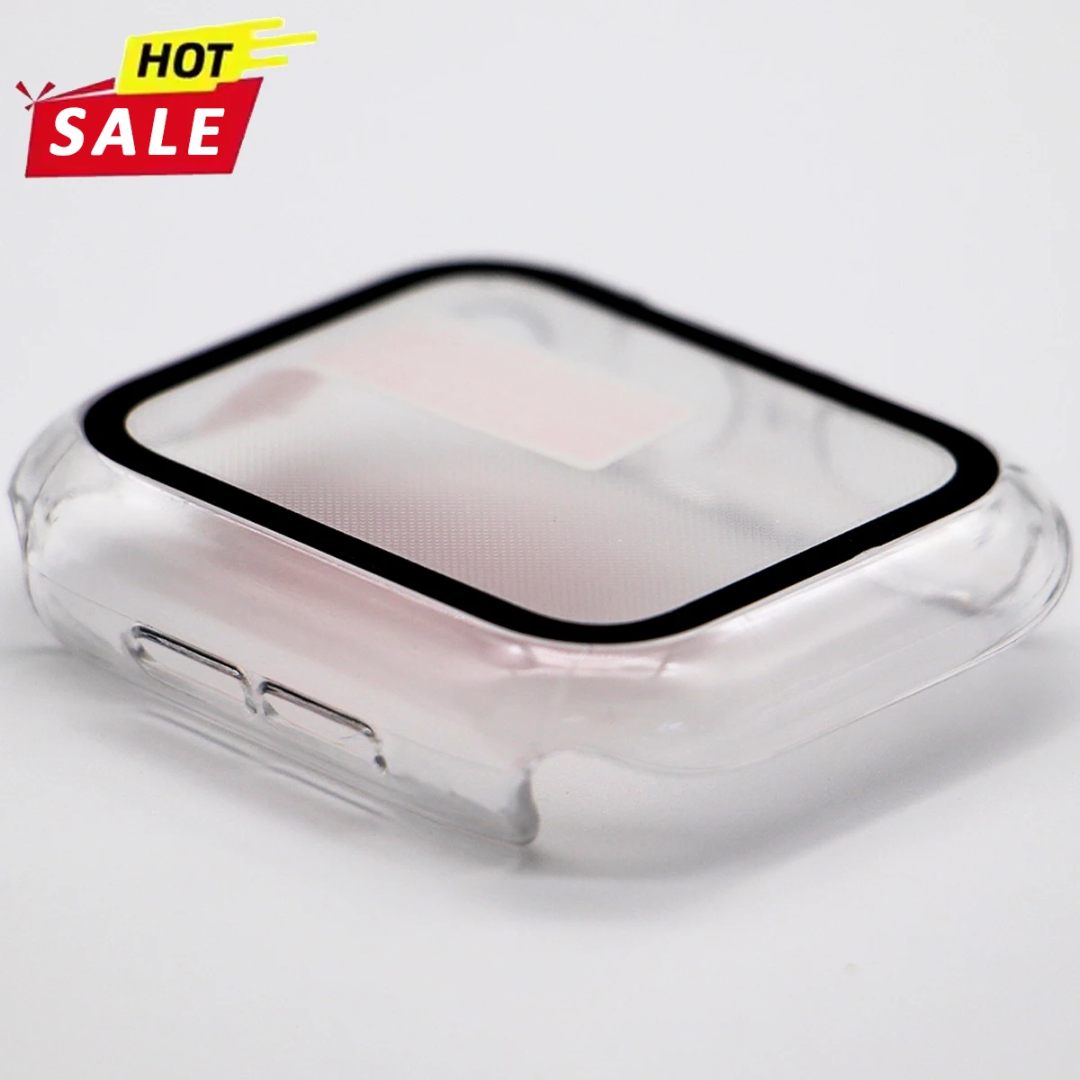 Gehärtetes Glas + Abdeckung für Apple Watch-Zubehör 45 mm 41 mm 44 mm 40 mm 42 mm Schutzfolie iWatch-Gehäuse Serie 11 10 9 4 5 6 SE 7 8