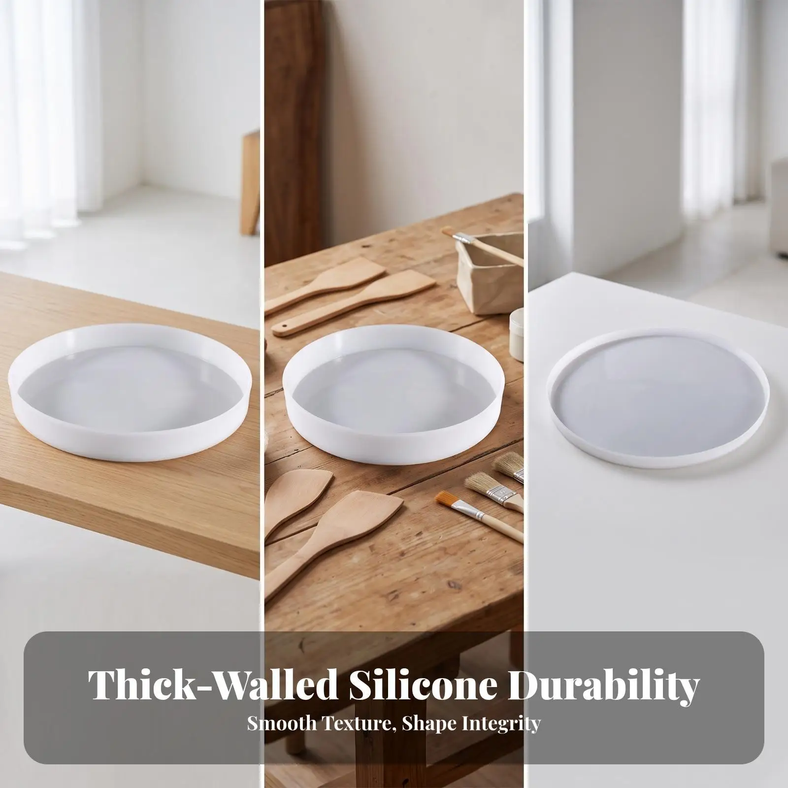 Smooth Epoxy Resin Casting Form | Translucent, Flexible with Raised Wall, for