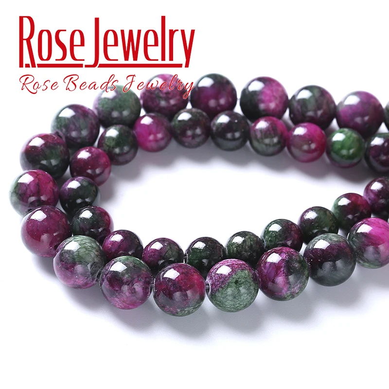 Natural Stone Tourmaline Persian Jades Beads Round Loose Beads For Jewelry Making Needlework Diy Bracelets Necklaces 6 8 10 12mm