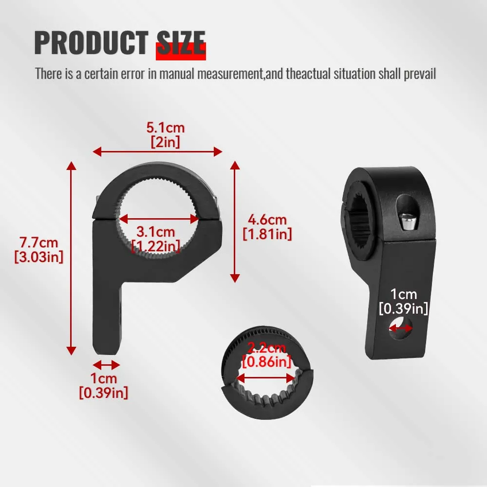 25–32mm Motorcycle LED Headlight Clamps Brackets Tube Clamp Mount Kit For Motorbike Spotlights Fog Light Accessories