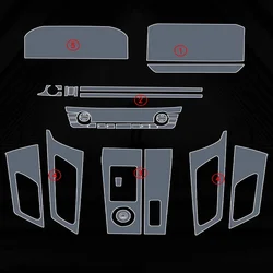 Tpu Transparent Film for Mitsubishi Outlander 2023 2024 Car Interior Protector Sticker Center Control Navigation Car Accessories