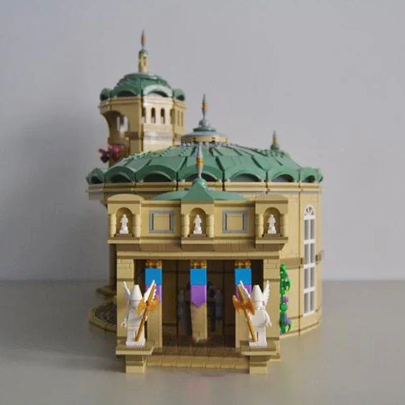 Kit de construção moc tema estrela Palácio Real Palácio Planeta Trono Sala conjunto de tijolos série estrela moc