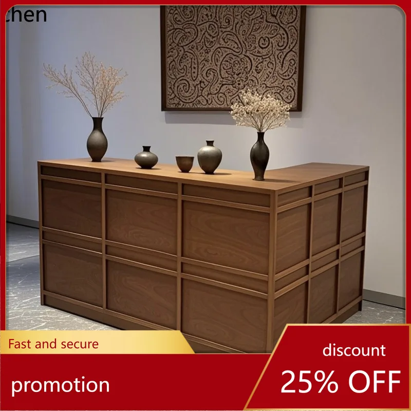 YFY Cashier Counter Retro Courtyard Front Desk Reception Desk Women's Clothing Store Cabinet Table