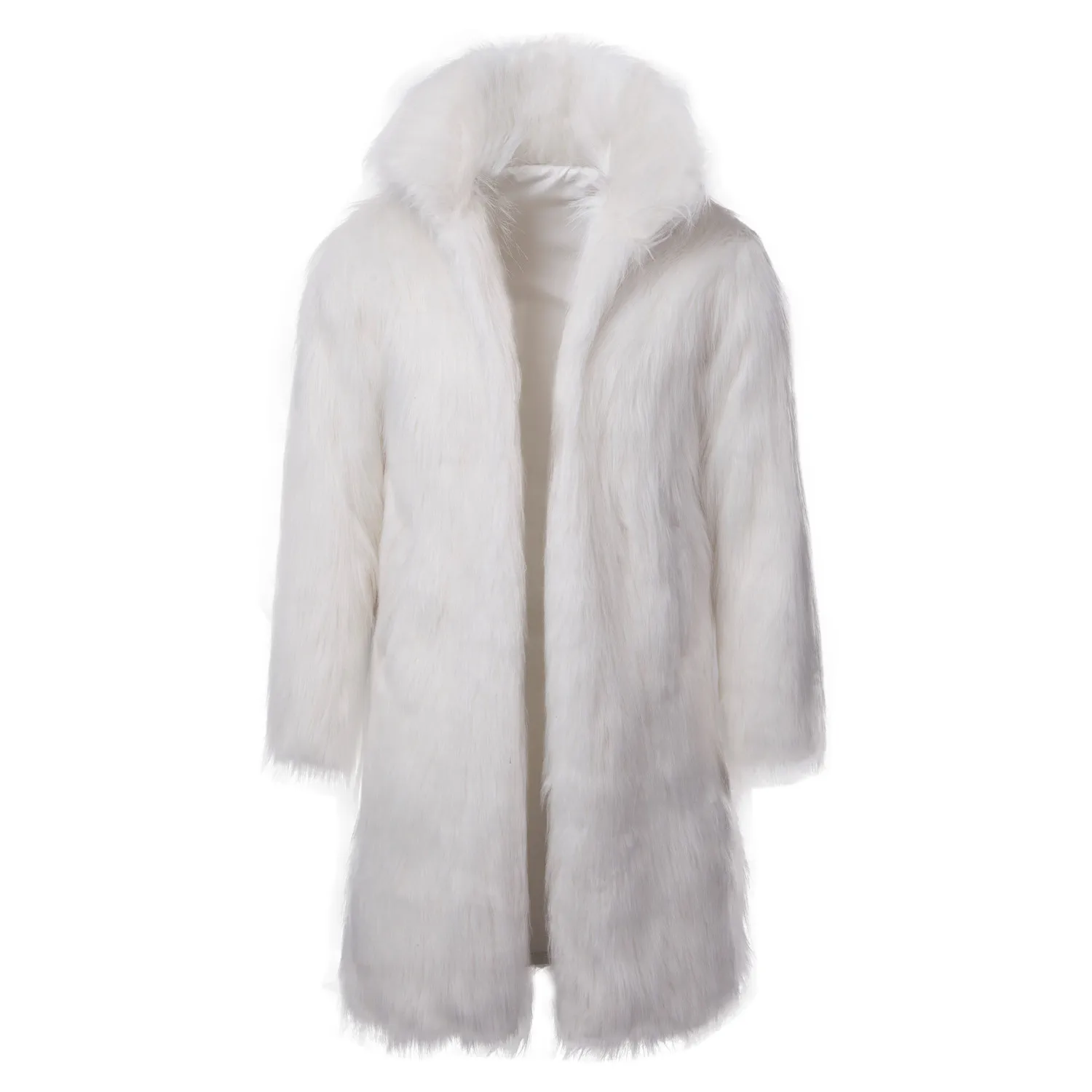 Long Fur Coats Winter Jacket Black White Hooded luxury Faux Mink Windbreaker Fuzzy Clothing