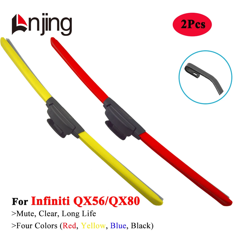 LNJING Colorful Wiper Blade For Infiniti QX56 QX80 JA60 Z62 SUV 2003 2005 2008 2010 2012 2013 2015 2016 2017 2018 2019 2021 2023