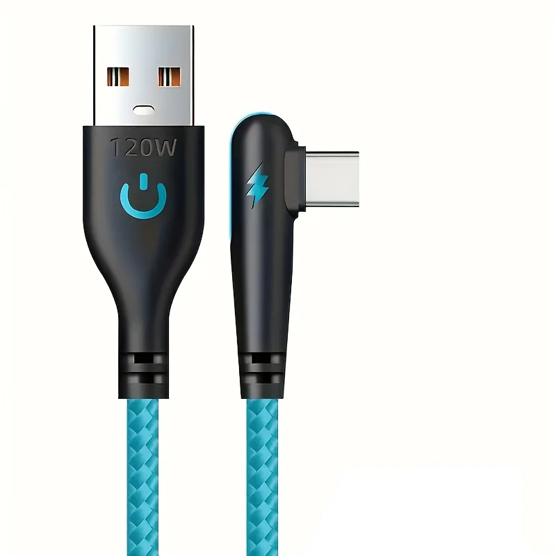 NNBILI 120W 1-3 Stück USB-C-Kabel 90-Grad-Winkel Schnellladekabel für Huawei Mate 60 Xiaomi Samsung Smartphone Ladekabel