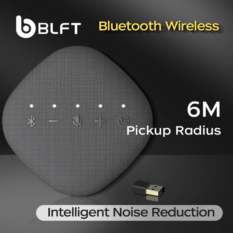 

Portable Speaker Phone with Microphones Echo Speaker Desktop Conference Speakerphones 360°0mnidirectional Pickup for Meeting
