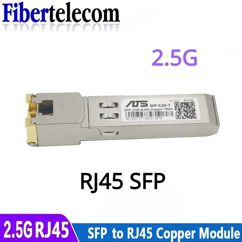 SFP 10G+Base-T GBIC Gigabit Port SFP RJ45 Module Code 2.5G Compatible With Mikrotik Various Switches Ethernet Module