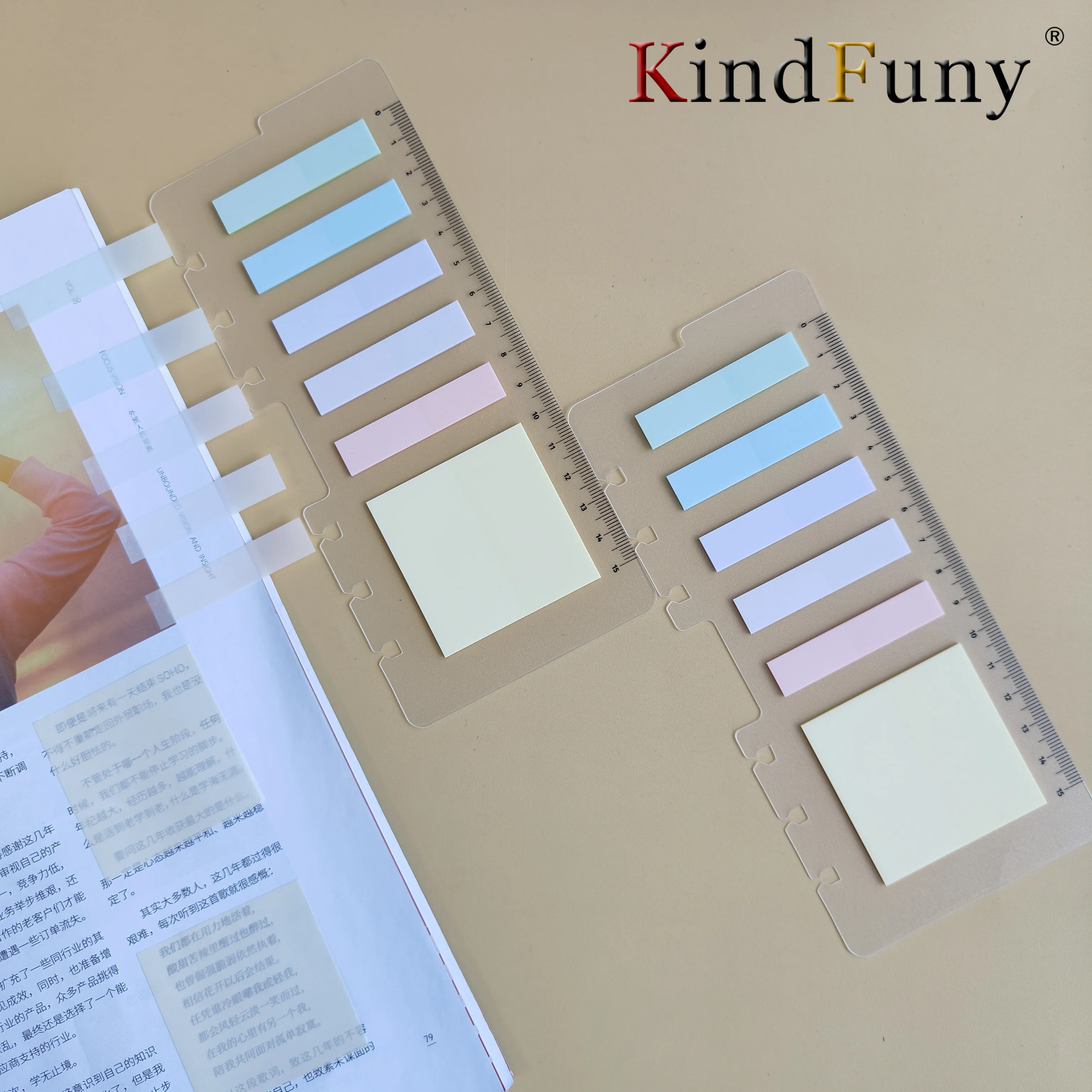 

Прозрачные липкие блокноты KindFuny на 200 листов, блокноты, прозрачные закладки, чтение книг, канцелярские принадлежности, школьные принадлежности