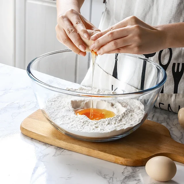 Large glass salad bowls hot sale