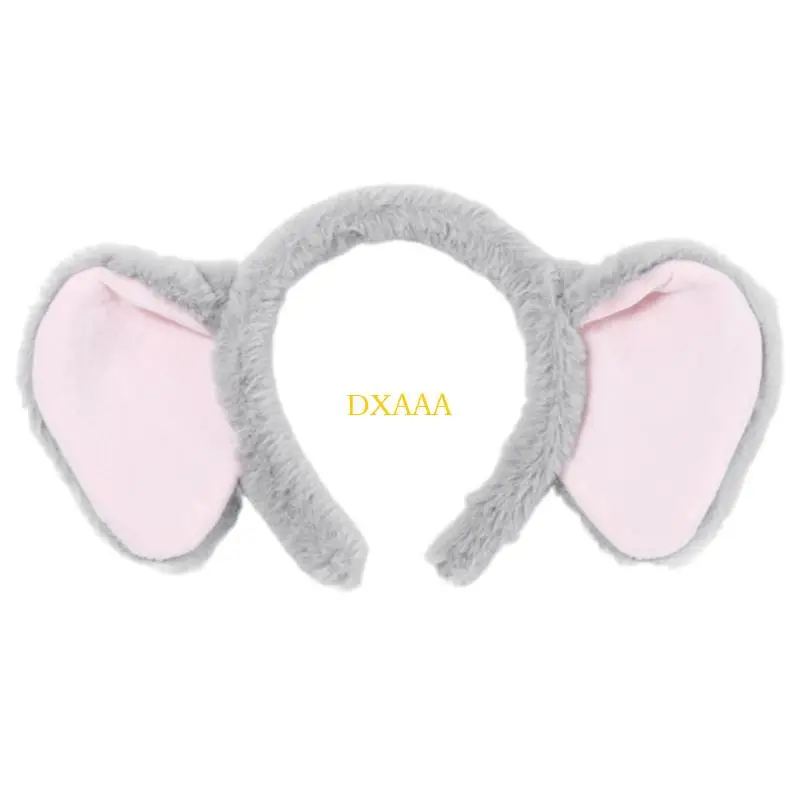 DXAA Comfortable Plush Elephant Hairband for Kids Unique Headpieces Fun and Head Accessory Makeup Headband for Girls