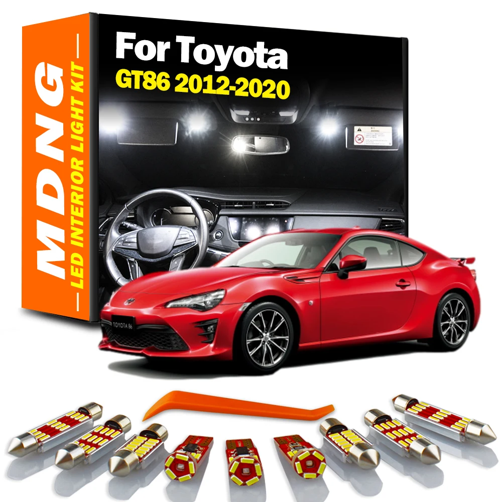 MDNG 11Pcs LED Bulb Interior Trunk Dome Light Kit For Toyota 86 GT86 2012 2013 2014 2015 2016 2017 2018 2019 2020 Accessories