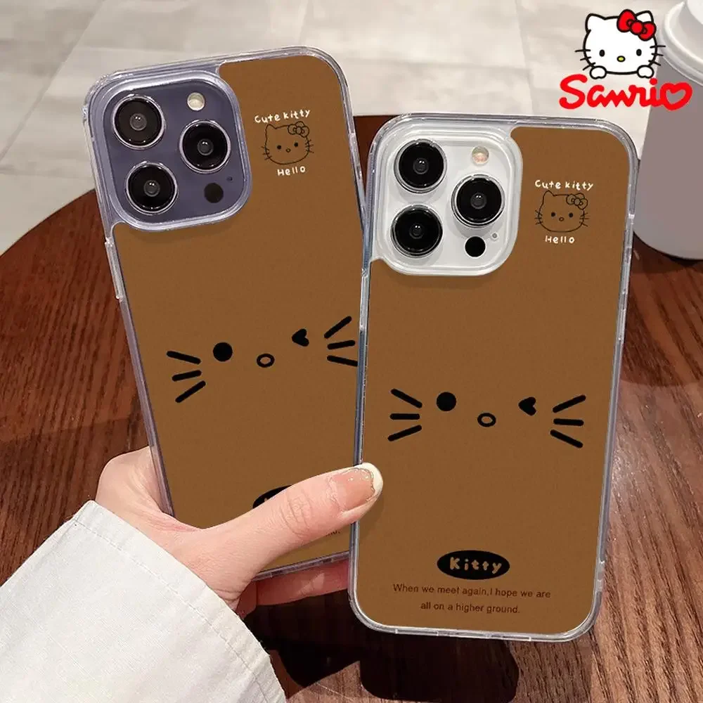 

Sanrio Kt Iphone Cases Iphone 16/15/14/13/12/11/x/xs/xs Max/pro Max Woman Iphone 16 Promax Case Kitty Cat Cartoon Accessory