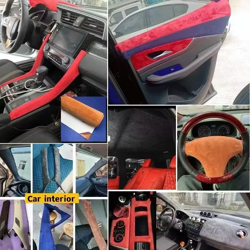 Adhesive Suede Fabric for Car Interior Modification Door Panel Workbench DIY Supply 20x30cm 50x300cm Self-adhesive Suede Sticker