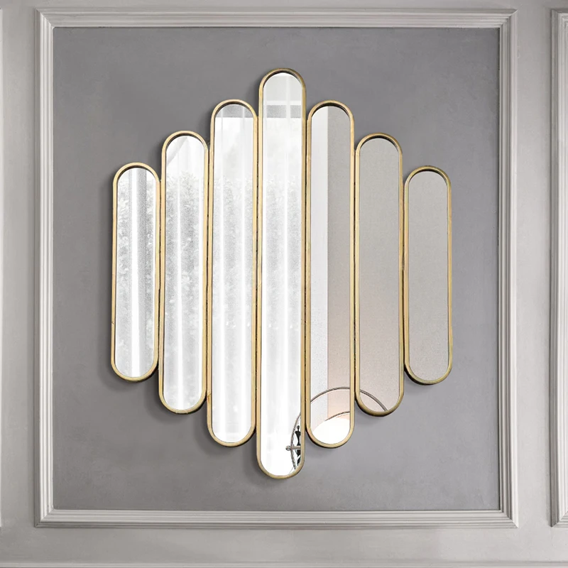 التصميم الإبداعي الجدار الديكور الإبداعية سونيك مرآة الزخرفية الشمال ضوء الفاخرة الرجعية أريكة حائط الخلفية الفن الجدار الشنق