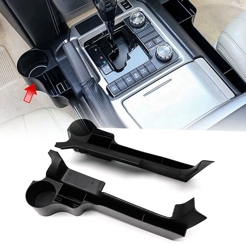 

Interior Car Seat Crevice Storage Box Cup Holder For Toyota Land Cruiser LC200 2016-2020 Black Accessories