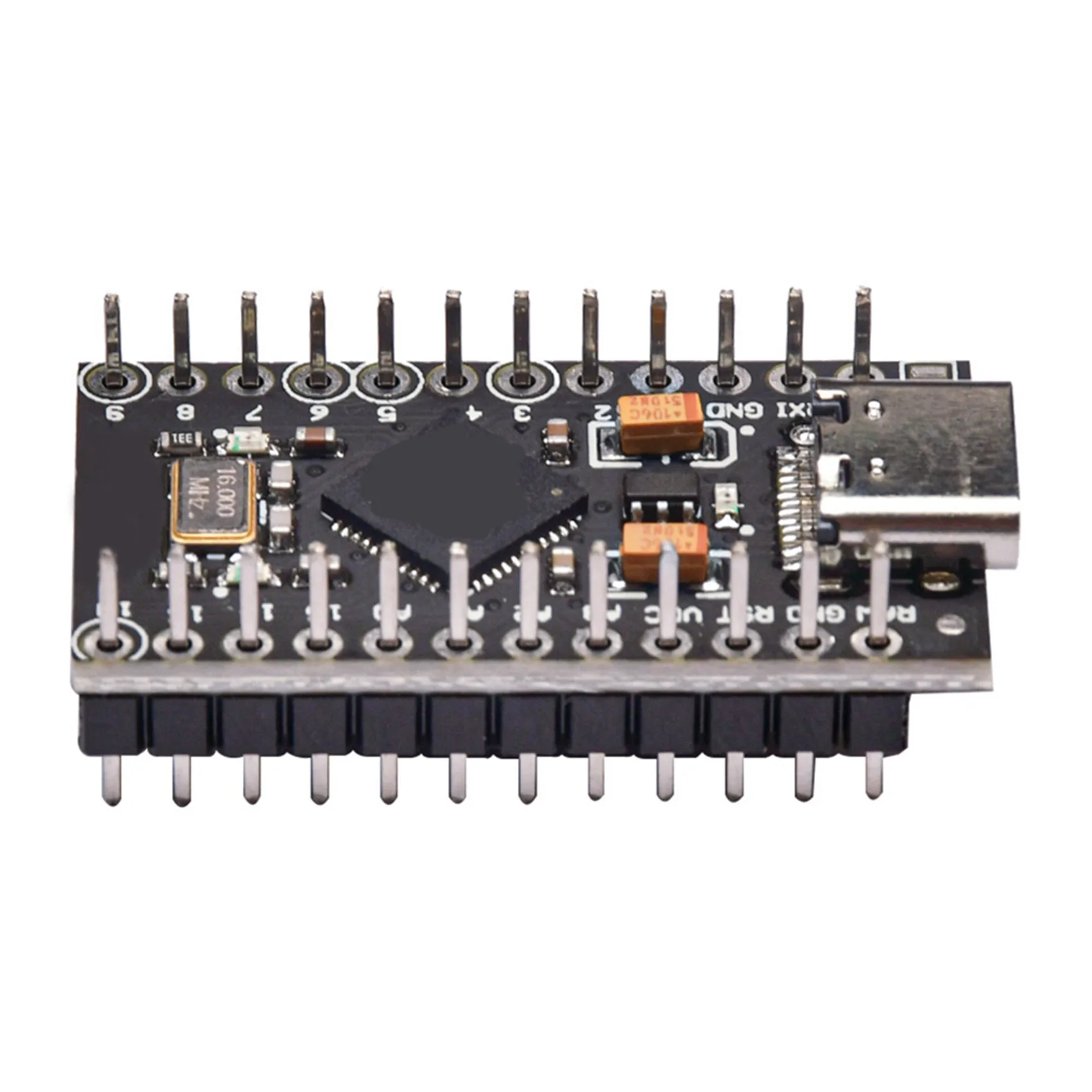 【dia-dos-pais】2x-atmega32u4-type-c-mini-usb-pro-micro-for-arduino-atmega32u4-modulo-33v-16mhz-com-cabecalho-de-pinos-de-2-fileiras-para-leonard