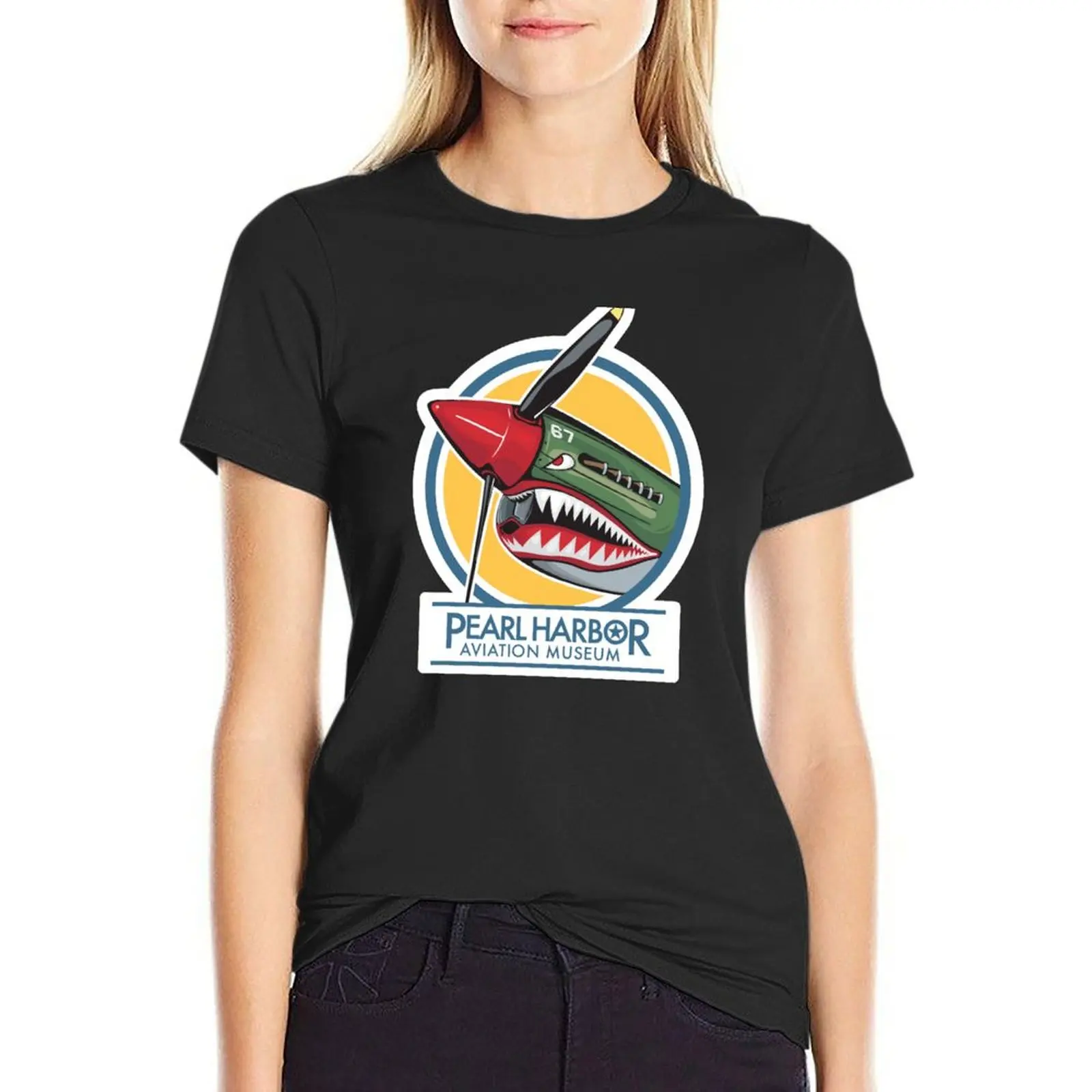 P-40 Nose Art T-Shirt Aesthetic clothing summer clothes white t-shirts for Women