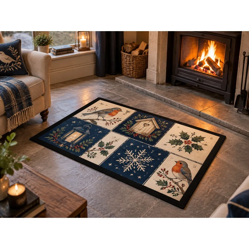 Alfombra de entrada de franela color crema con motivos de la Marina británica, suave y lavable, ideal para el pasillo, decoración para el hogar en el Reino Unido, para la despensa, el vestíbulo o el pasillo.