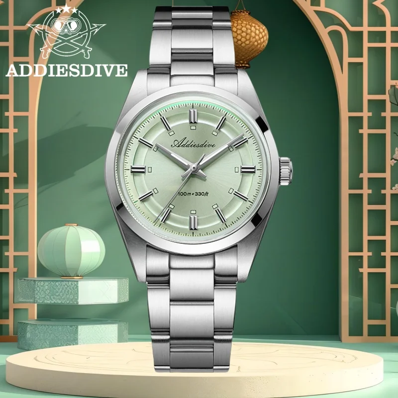 

ADDIESDIVE AD2515 Men's Luxury Watch reloj hombre VH31 10Bar Waterproof BGW9 Super Luminous 316L Stainless Steel Quartz Watches
