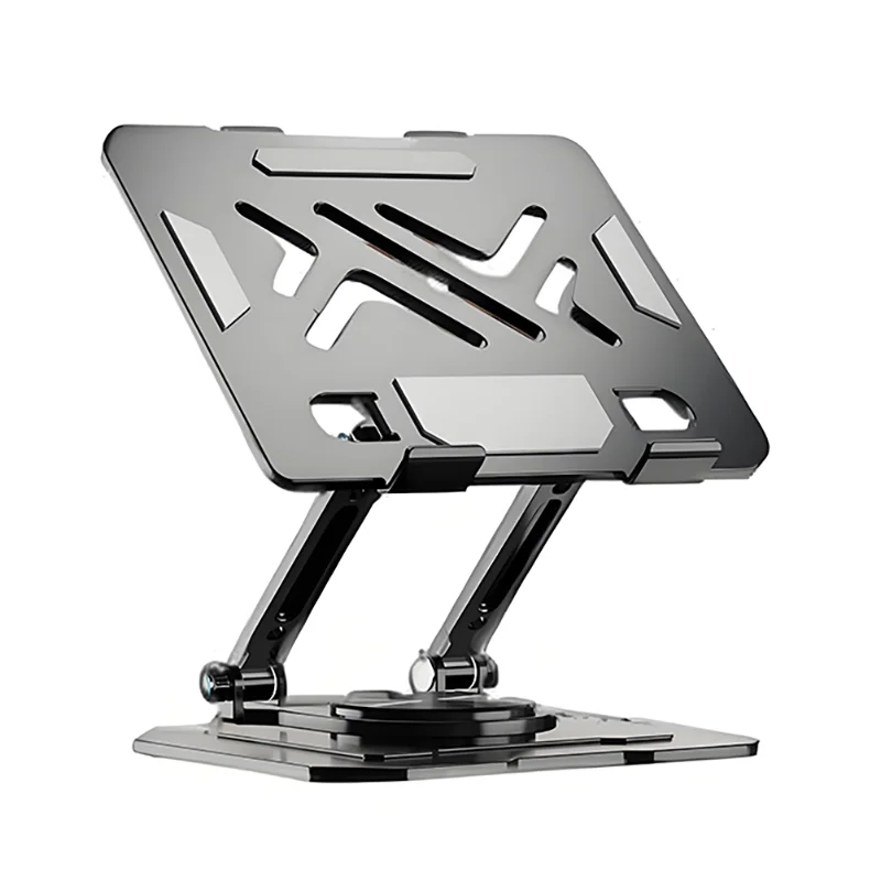 Suporte de Mesa Ajustável e Rotativo com Haste Dupla em Aço Carbono para Tablets de 4.7 a 16.5 polegadas, iPad, Monitor Portátil e Kindle