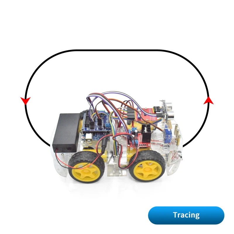 Picture 5: 4WD Smart Robot Car Chassis Kit with Ultrasonic Avoidance Tracking for Arduino DIY Complete Kit