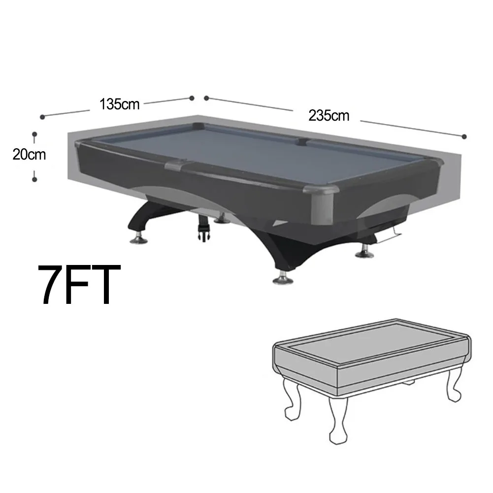Billiards Table Sun Shield 600D Oxford Cloth 7feet，8feet，9feet For  Waterproof Billiard Pool Table Cover For All Weather