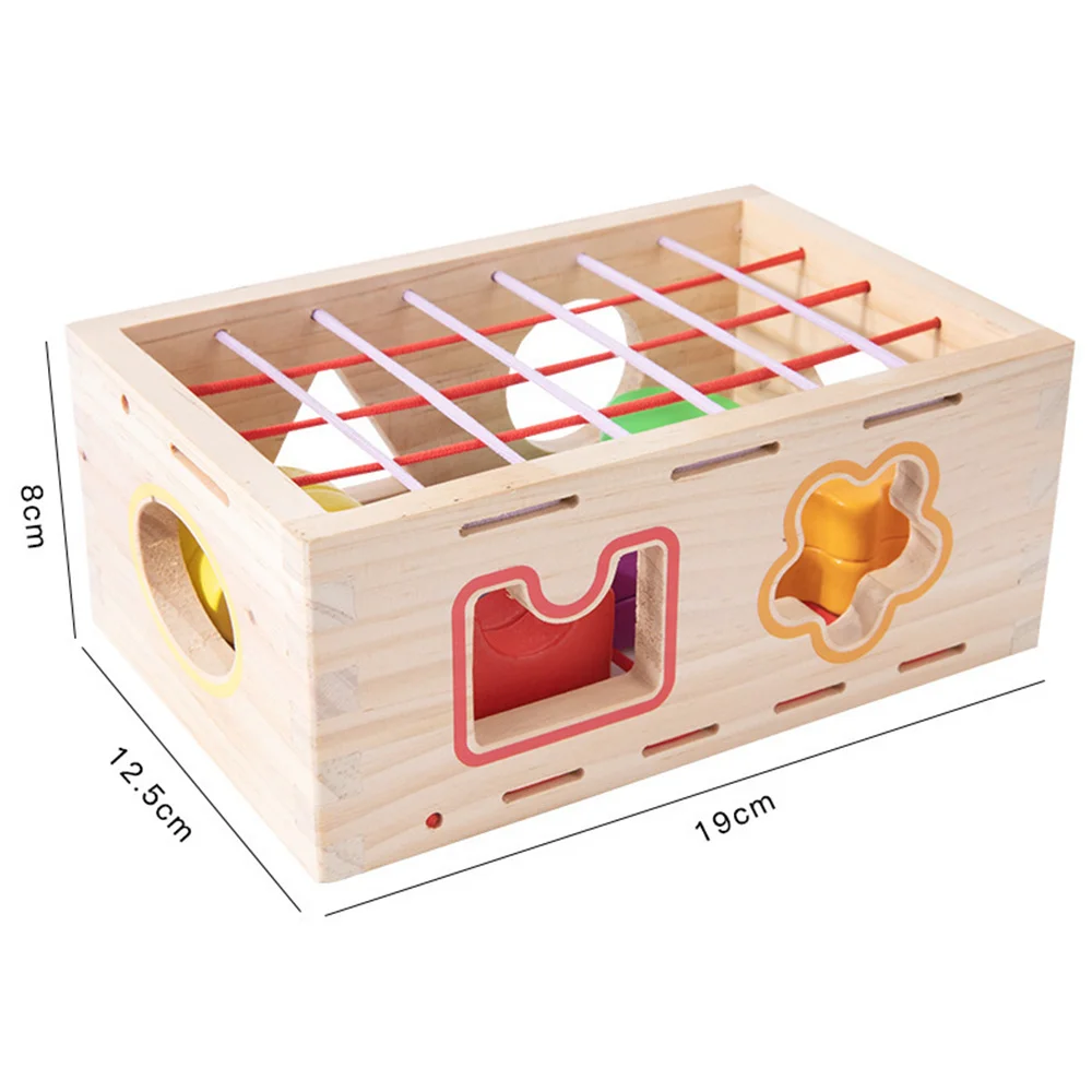Juguete clasificador de formas para niños, caja de bloques a juego con formas de madera, juguete educativo para niños