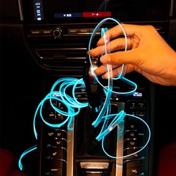 Car Styling DIY Flexible Neon Strip Car Interior Light For Peugeot 206 307 308 3008 207 208 407 408 508 2008 5008 107 106 205 GT