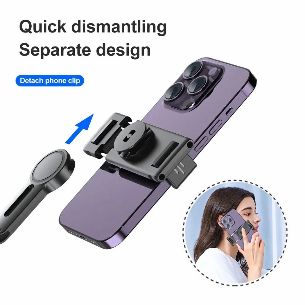 Smart Auto Face Tracking Phone Holder, 360° Rotation Gimbal Stabilizer Selfie Stick Tripod with Remote for Live Video Recording