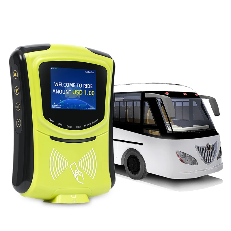 Smart City Bus with NFC QR RFID reader 4G bus pay validator Access Control Reader