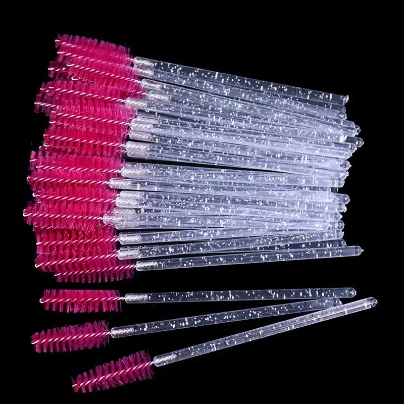 Wholesale 500pcs Mascara Wands Disposable Eyebrow Eyelash Brushes Eyelash Spoolies Applicator for Eyelash Extension Makeup Tool