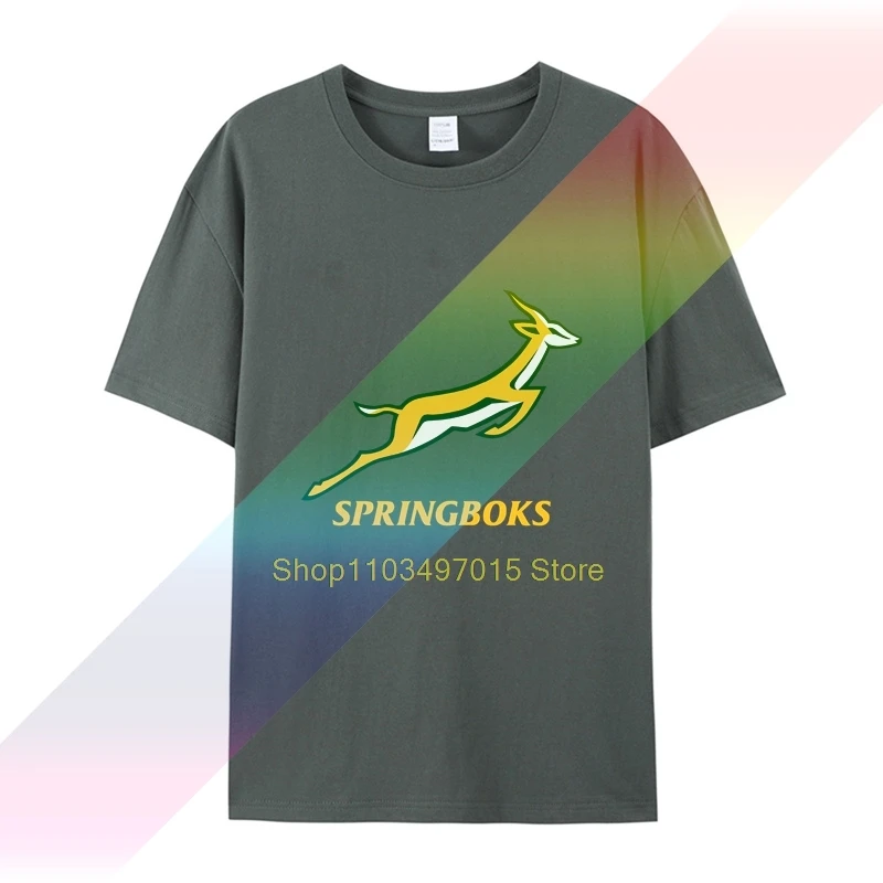 South Africa Rugby Springboks Mens Large Logo T Shirt Green 201920 Season