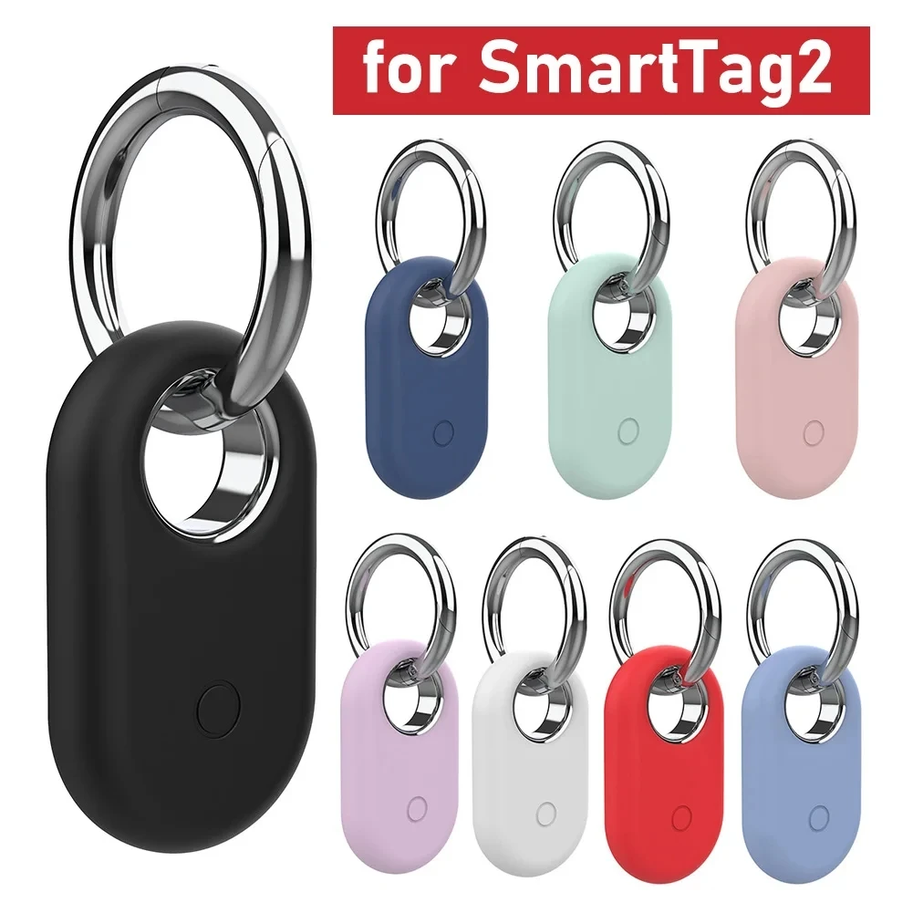 1-2Pcs Case Holder For Samsung Galaxy SmartTag 2 Locator Tracker Keychain Anti-Scratch Protective Cover